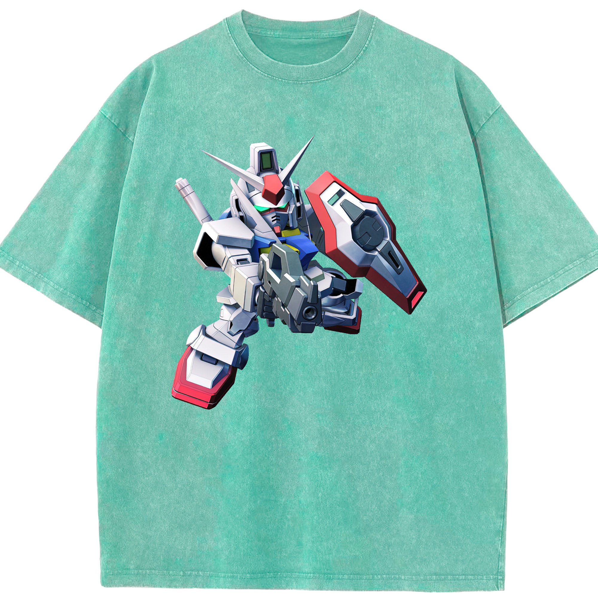 （画像用） 機動戦士ガンダム Mobile Suit Gundam 綿100% ヴィンテージ風 半袖Tシャツ（フロントプリント）